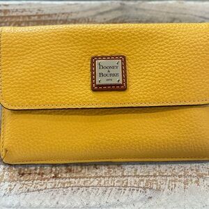 Dooney & Bourke Yellow Leather Wristlet